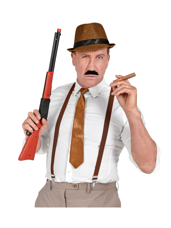 Set d'accessoires vintage années 20 pour adulte : chapeau, moustache, cigare et plus !