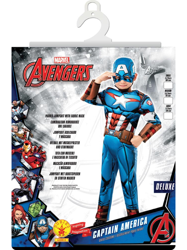 Déguisement luxe Captain America enfant - Devenez le héros des Avengers