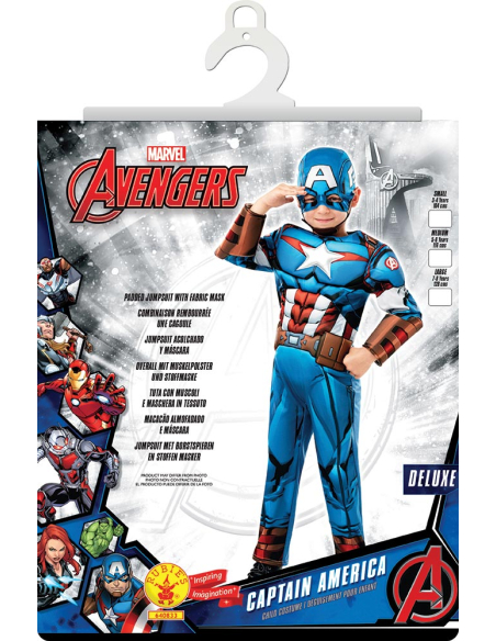 Déguisement luxe Captain America enfant - Devenez le héros des Avengers