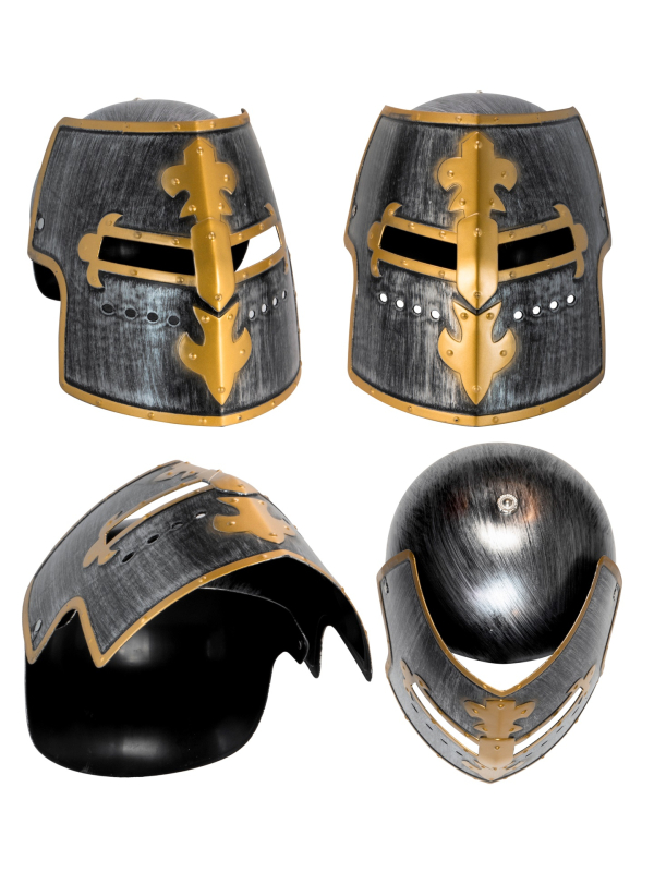 Casque de Chevalier médiéval enfant avec visière