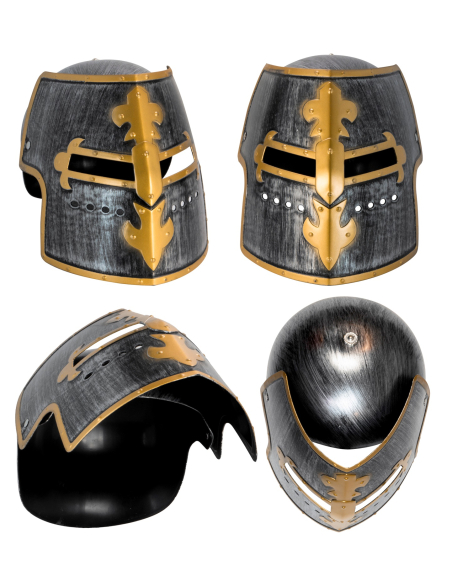 Casque de Chevalier médiéval enfant avec visière
