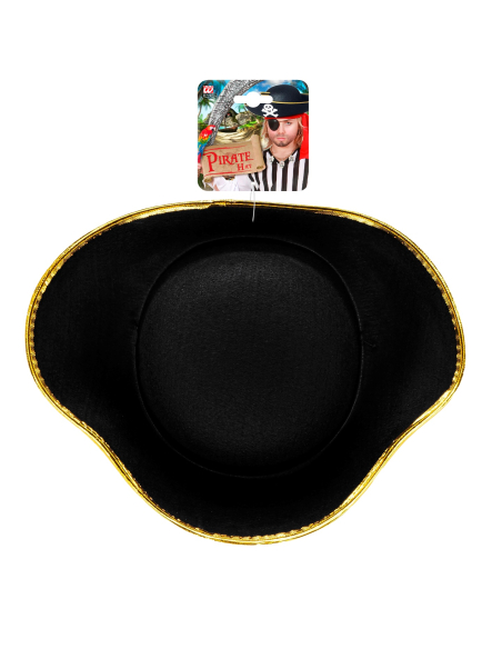 Chapeau Pirate Enfant - Tricorne Noir avec Tête de Mort