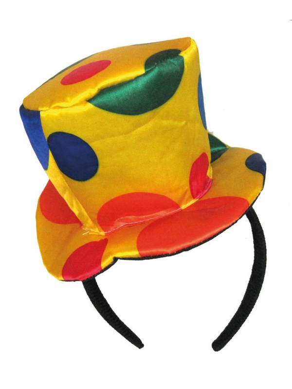 Chapeau de Clown sur Serre-Tête - Accessoire Multicolore pour Adultes et Enfants