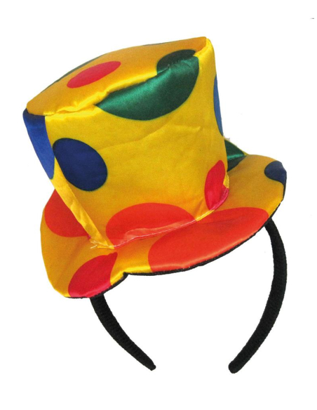 Chapeau de Clown sur Serre-Tête - Accessoire Multicolore pour Adultes et Enfants
