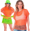 Top Fluo Orange Néon Années 80 pour Femme - Revivez la Mode des Années 80 !