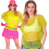 Top Filet Fluo Jaune Néon Années 80 pour Femme - Osez la Mode Rétro avec Style !