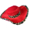 Chapeau Velours Rouge avec Bordures Léopard – Capeline Adulte pour le Carnaval de Dunkerque