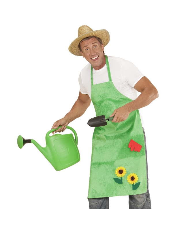 Déguisement Jardinier Adulte - Tablier Vert avec Tournesols pour Soirées Thématiques