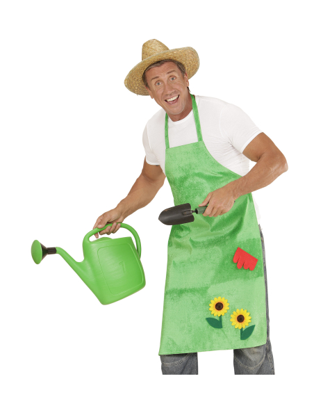 Déguisement Jardinier Adulte - Tablier Vert avec Tournesols pour Soirées Thématiques