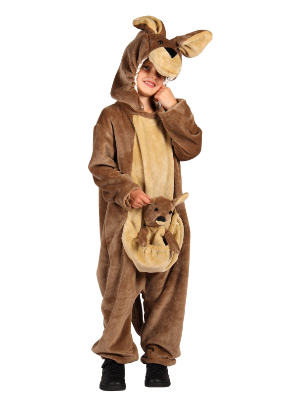 Déguisement Kangourou Enfant - Combinaison Douce avec Bébé Peluche