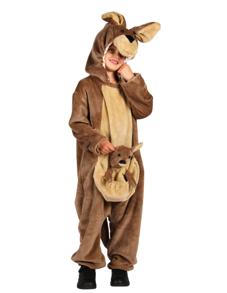 Déguisement Kangourou Enfant - Combinaison Douce avec Bébé Peluche
