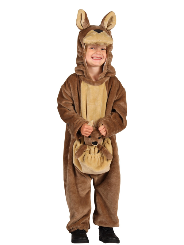 Déguisement Kangourou Enfant - Combinaison Douce avec Bébé Peluche
