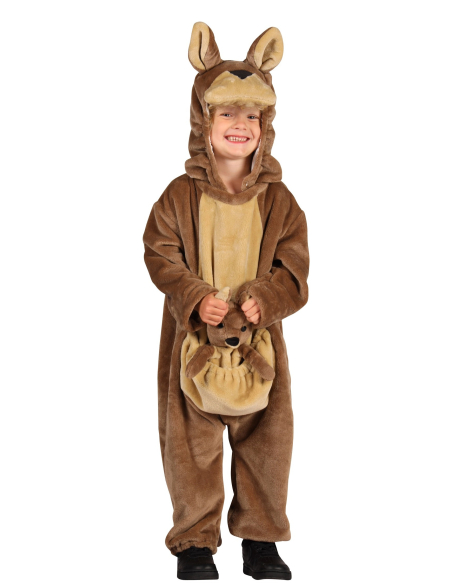 Déguisement Kangourou Enfant - Combinaison Douce avec Bébé Peluche