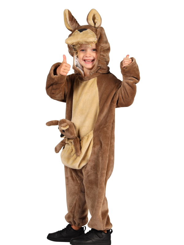 Déguisement Kangourou Enfant - Combinaison Douce avec Bébé Peluche