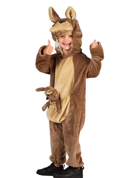 Déguisement Kangourou Enfant - Combinaison Douce avec Bébé Peluche