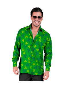 Chemise Verte à Trèfles pour Homme – Idéale pour la Saint-Patrick