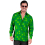 Chemise Verte à Trèfles pour Homme – Idéale pour la Saint-Patrick