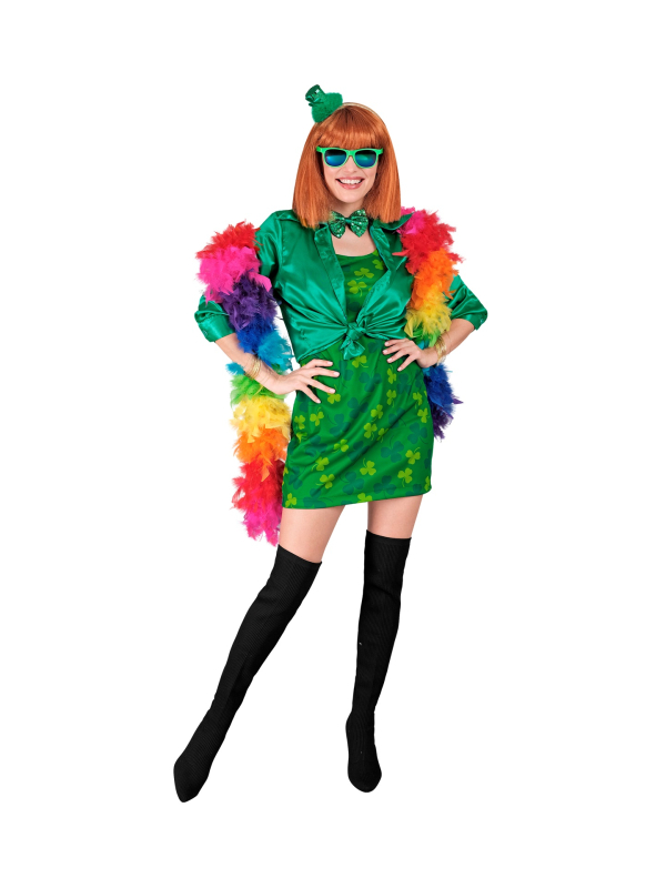 Déguisement Sexy Saint-Patrick pour Femme – Robe Courte avec Trèfles du S au XL