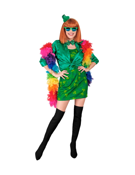 Déguisement Sexy Saint-Patrick pour Femme – Robe Courte avec Trèfles du S au XL