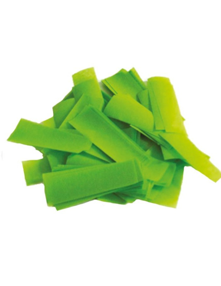 Confettis verts en papier rectangulaire (1kg) à chute lente