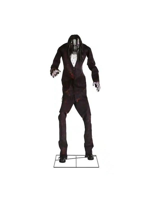 Automate Halloween Animé: Croque-Mort du Cimetière Hanté - 230 cm avec Lumières et Son