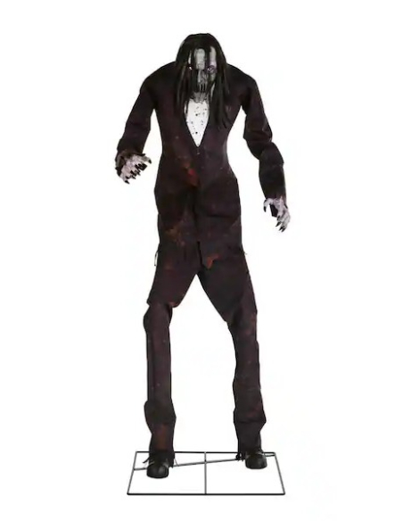 Automate Halloween Animé: Croque-Mort du Cimetière Hanté - 230 cm avec Lumières et Son