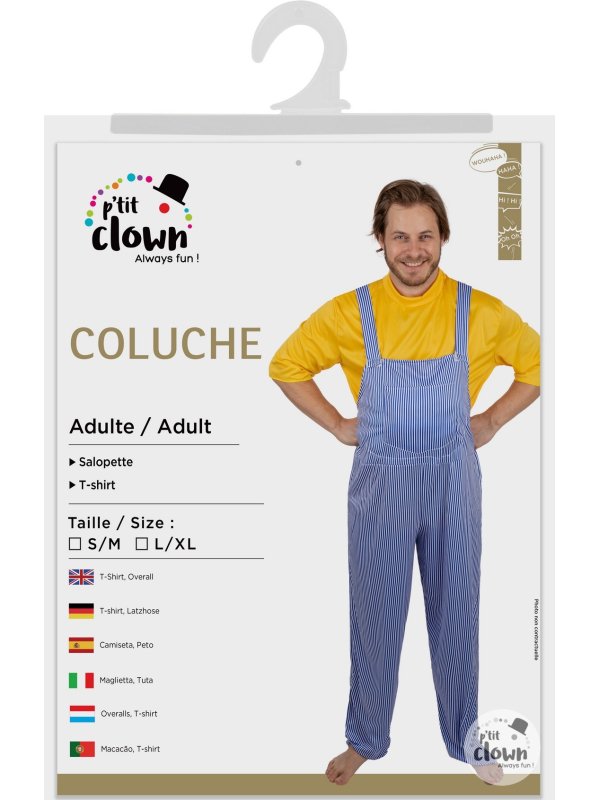 Déguisement de Coluche pour adulte - Salopette...