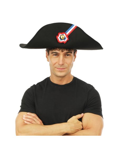 Chapeau Napoléon - Bicorne Noir avec Cocarde Tricolore