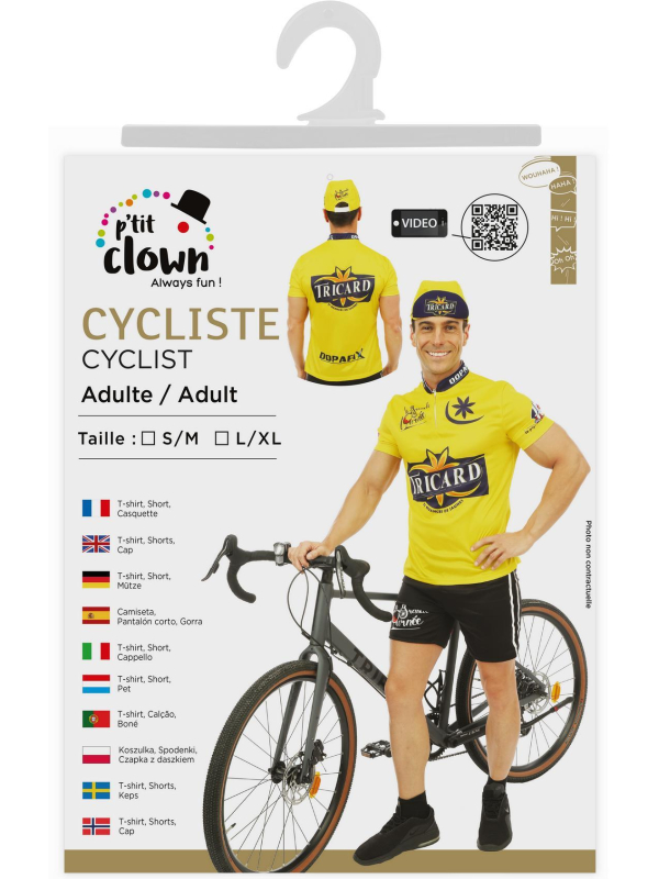 Déguisement Cycliste Tricard - Humoristique et Original