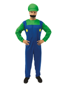 Déguisement de plombier - vert, bleu - adulte
