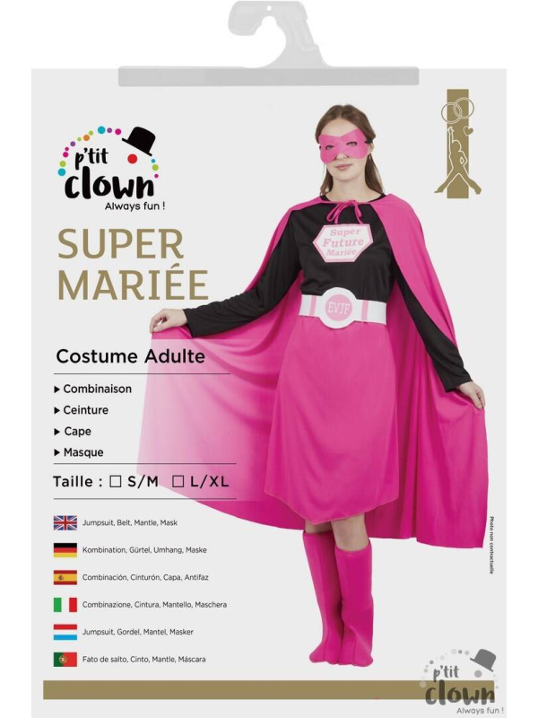 Déguisement de Super Marié rose pour EVJF