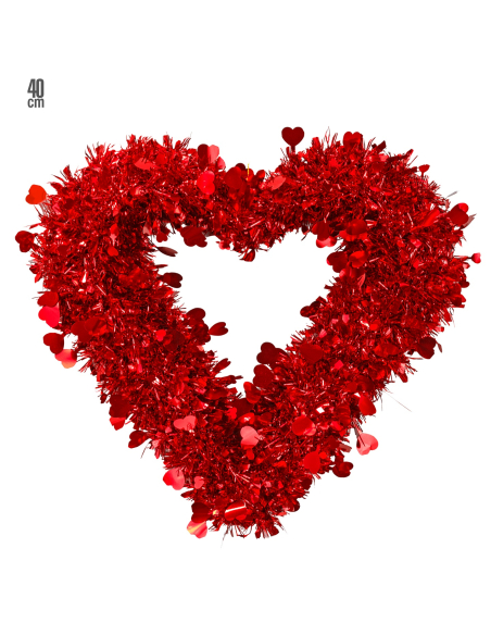 Décoration Saint-Valentin - Coeur rouge 40 cm