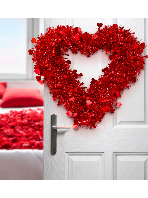 Décoration Saint-Valentin - Coeur rouge 40 cm