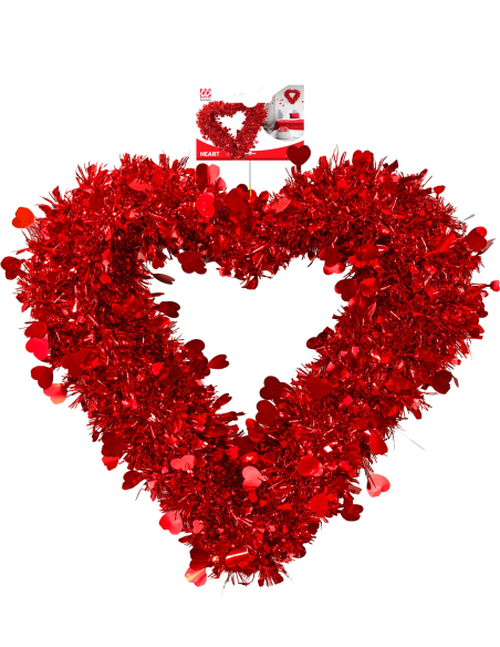Décoration Saint-Valentin - Coeur rouge 40 cm