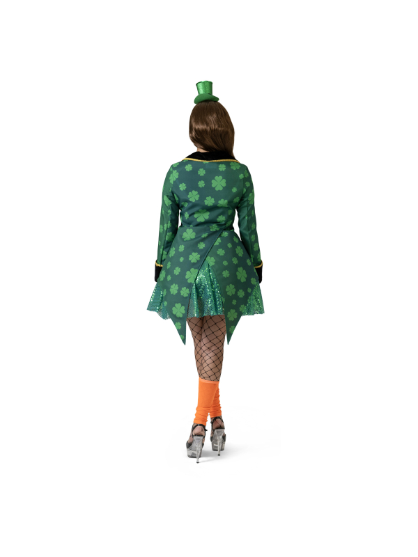 Veste queue de pie femme avec trèfles pour la Saint-Patrick