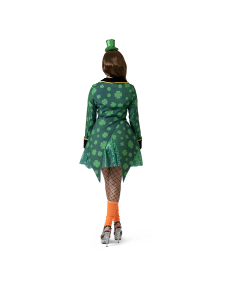 Veste queue de pie femme avec trèfles pour la Saint-Patrick