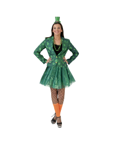 Veste verte Saint-Patrick femme avec trèfles