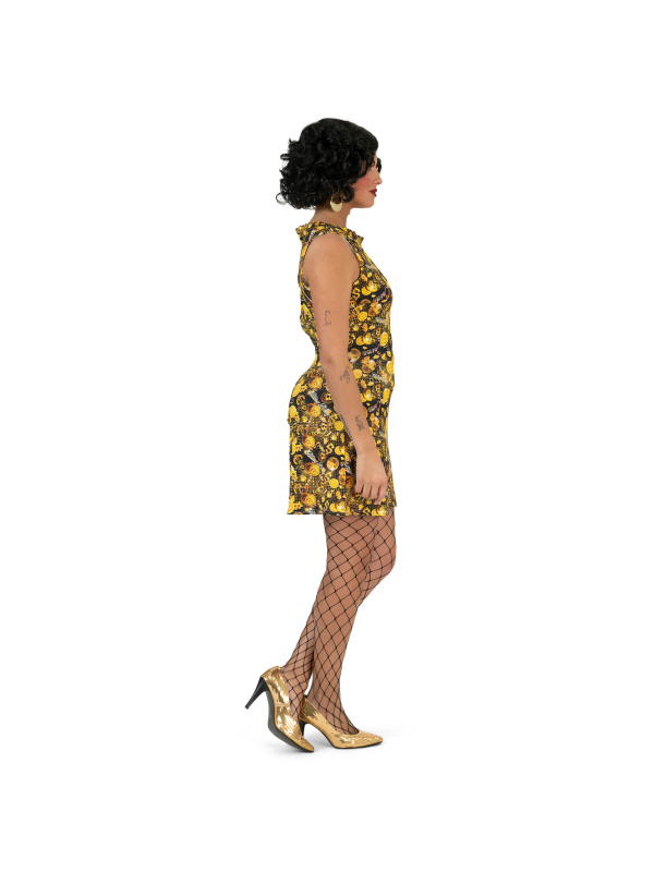 Robe Bitcoin dorée pour femme - Fun, élégance et crypto-mania