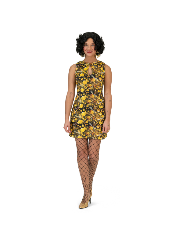 Robe Bitcoin dorée pour femme - Fun, élégance et crypto-mania