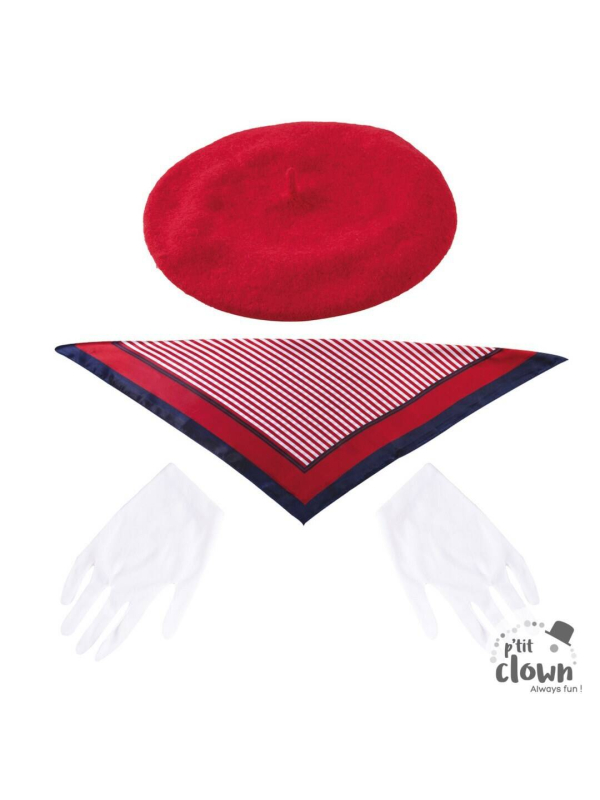 Set Petite Parisienne pour enfant : Béret, foulard et gants élégants pour un look chic et intemporel
