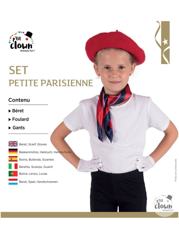 Set Petite Parisienne pour enfant : Béret, foulard et gants élégants pour un look chic et intemporel