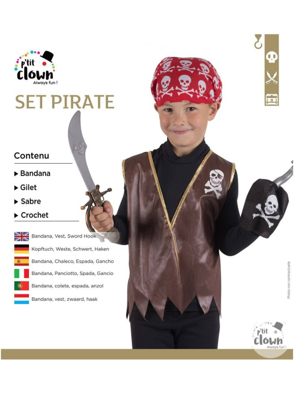 Set Pirate Enfant - Taille Unique : À l'abordage de l'aventure !