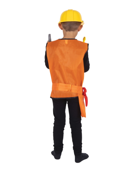 Set Chef de Chantier Enfant - Gilet, Casque, Sac à Outils