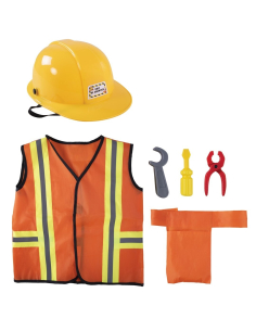 Set Chef de Chantier Enfant - Gilet, Casque, Sac à Outils