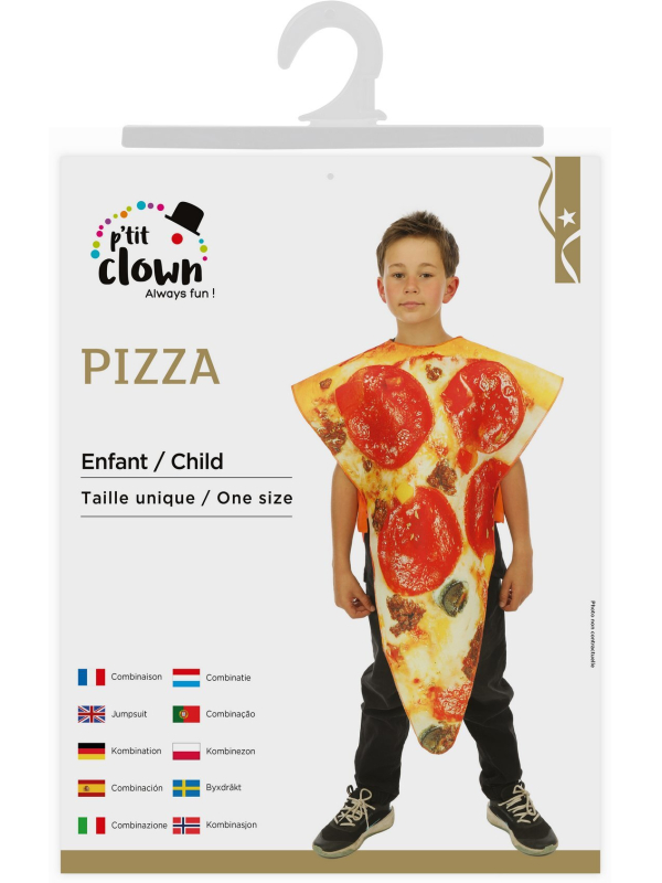 Déguisement de Pizza Enfant - Taille Unique : La Star du Carnaval