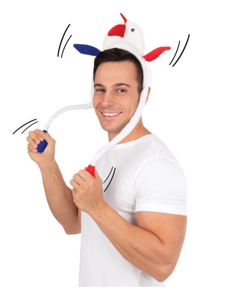 Serre-tête Coq Français Animé - Tricolore : Supportez votre équipe