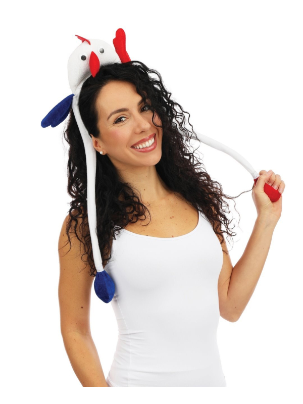 Serre-tête Coq Français Animé - Tricolore : Supportez votre équipe