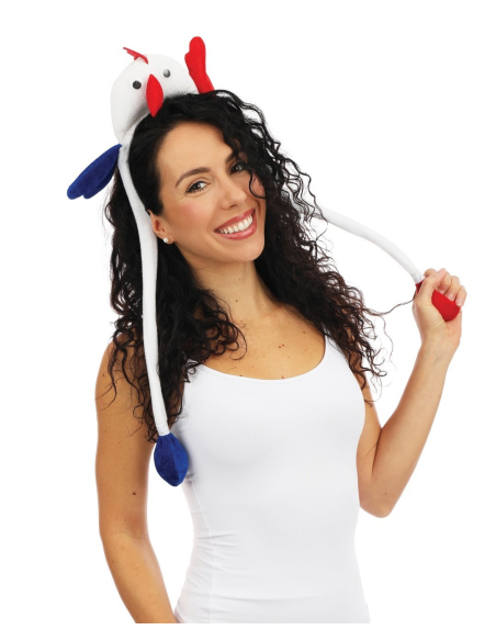 Serre-tête Coq Français Animé - Tricolore : Supportez votre équipe
