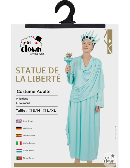 Déguisement Statue de la Liberté - adulte du S/M au L/XL