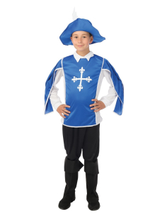 Déguisement Mousquetaire Enfant Bleu avec Accessoires